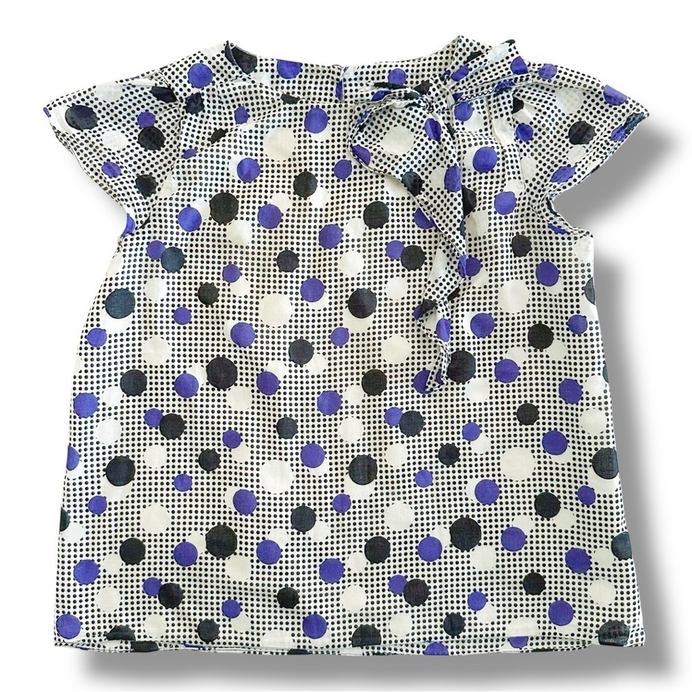 Milly Minis | Short Sleeve Polka Dot Blouse (12)